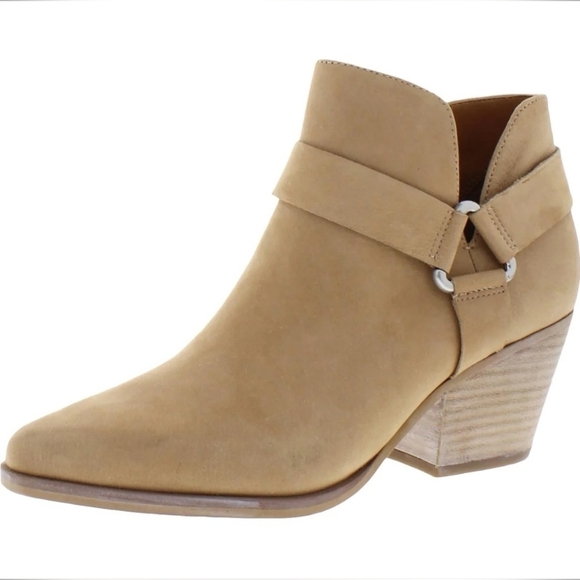 Sarto Louella Leather Block Heel Ankle Boots - Picture 1 of 9